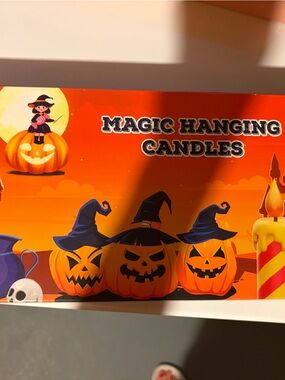 Magic Hanging Candles Halloween Decoration - Orange